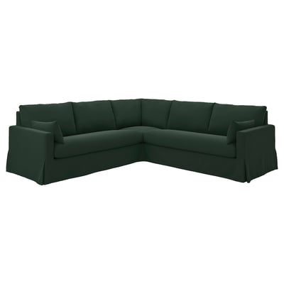HYLTARP Bezug für Ecksofa 4-sitzig, Tallmyra dunkelgrün