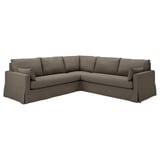 HYLTARP Ecksofa 4-sitzig, Gransel graubraun