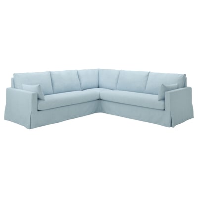 HYLTARP Ecksofa 4-sitzig, Kilanda blassblau