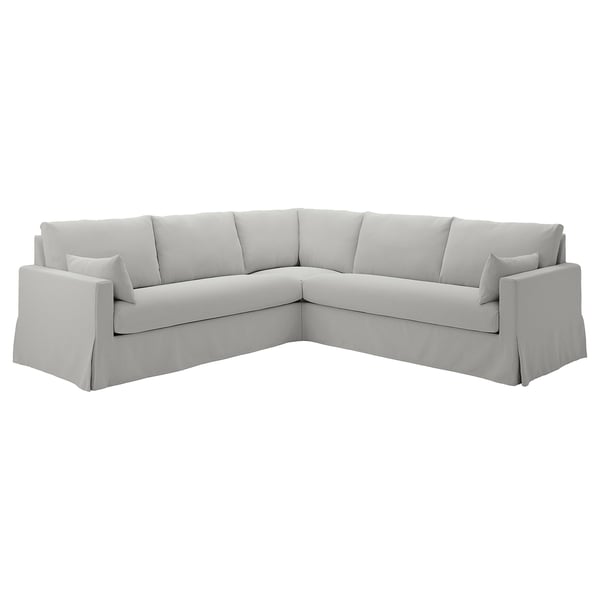 HYLTARP Ecksofa 4-sitzig, Tallmyra weiß/schwarz