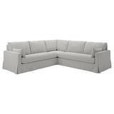 HYLTARP Ecksofa 4-sitzig, Tallmyra weiß/schwarz