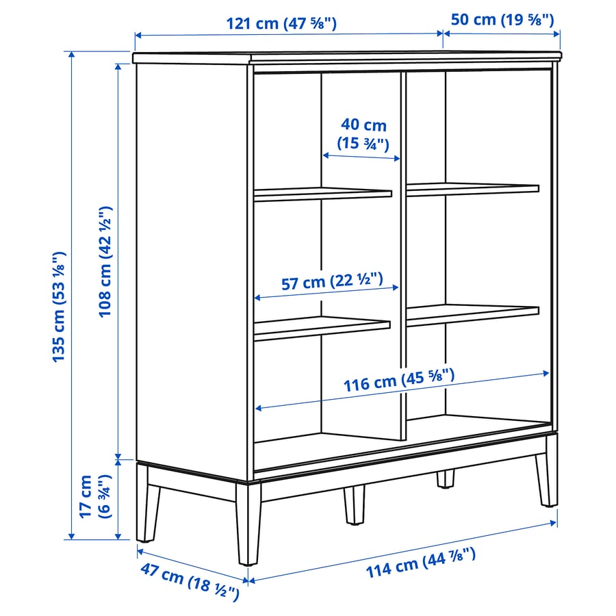 IDANÄS Schrank mit Falttüren, weiß, 121x135 cm - IKEA Schweiz