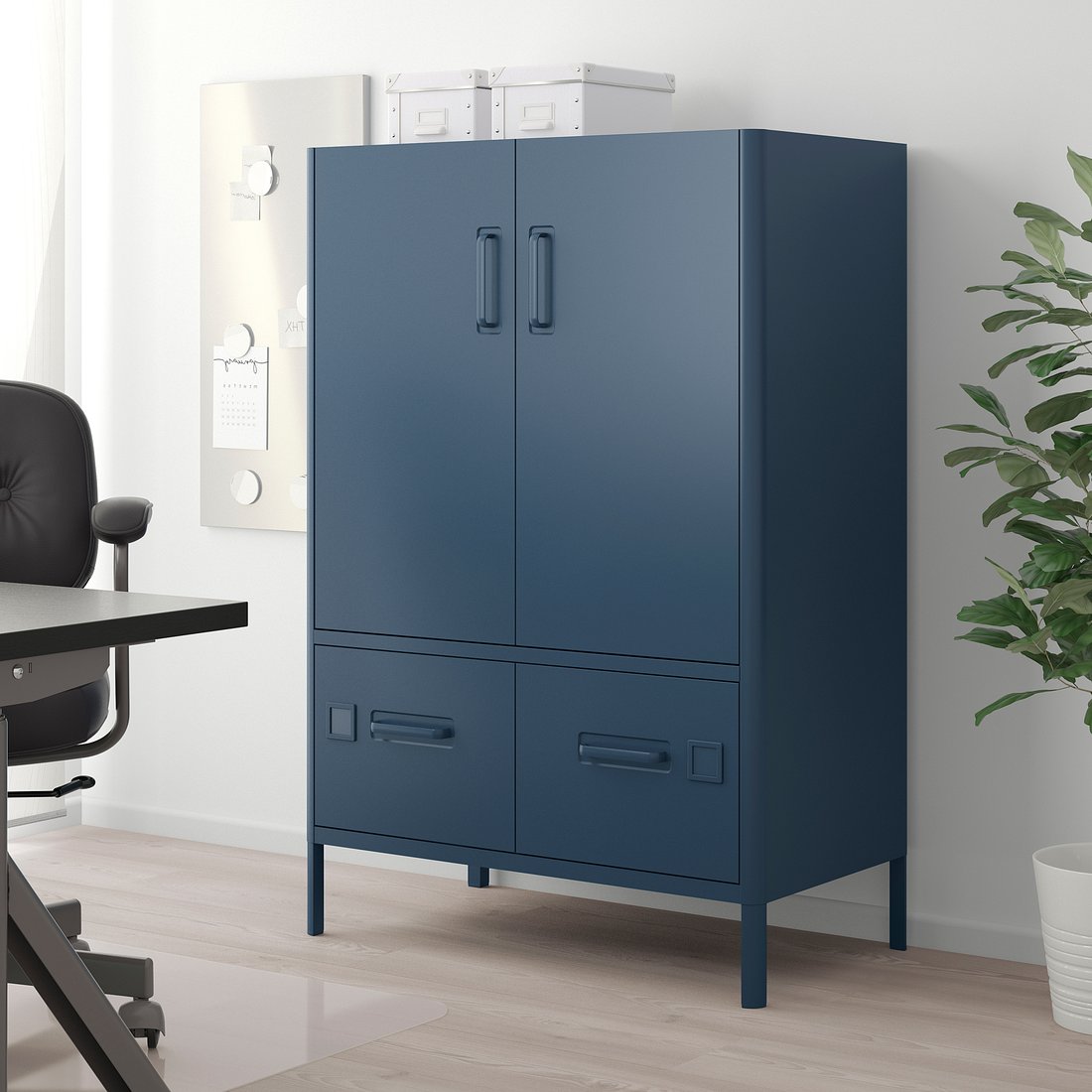 Ikea Schrank Mit Türen Und Schubladen IDÅSEN Schrank mit Türen+Schubladen - blau - IKEA Schweiz