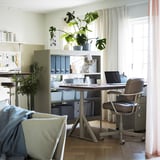 IDÅSEN Schreibtisch sitz/steh, braun/beige, 120x70 cm