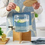 IKEA 365+ Gefäß mit Zapfhahn, Bambus/Klarglas, 4 l