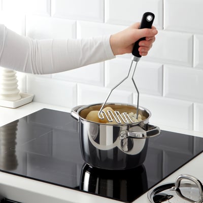 IKEA 365+ HJÄLTE Kartoffelstampfer, Edelstahl/schwarz