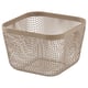 Option: IKEA 365+ Korb für Lebensmittelaufbewahrung, Metall/hell graubraun, 14x14x10 cm