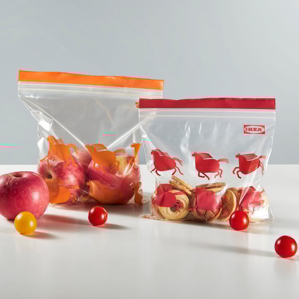 ISTAD Beutel, wiederverschließbar, Pferd rot/orange, 2.5/1.2 l