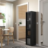 IVAR Schrank mit Tür, schwarz Netz, 40x160 cm