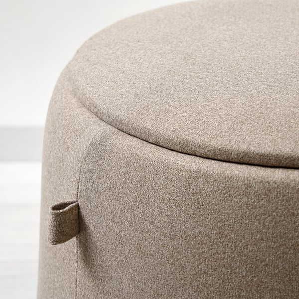 JÄRRESTAD Pouf, mit Stauraum/Tonerud dunkelbeige