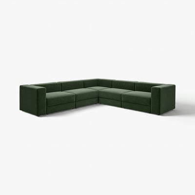 JÄTTEBO Modulecksofa 6-sitzig, Johanneshov dunkelgrün