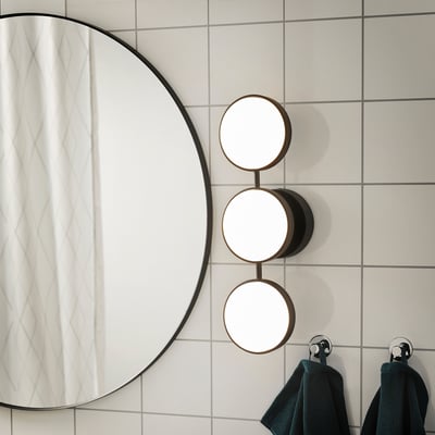 KABOMBA Wandleuchte, LED, dimmbar mattiert/schwarz, 47x14 cm