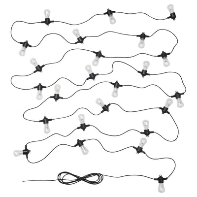 KASTTÅG Lichterkette (24), LED, schwarz/für draußen