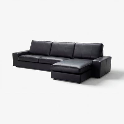 KIVIK 4er-Sofa, mit Récamiere/Grann/Bomstad schwarz