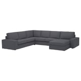 KIVIK 5er-Ecksofa mit Récamiere, Gunnared mittelgrau