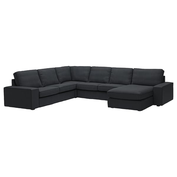 KIVIK 5er-Ecksofa mit Récamiere, Tresund anthrazit
