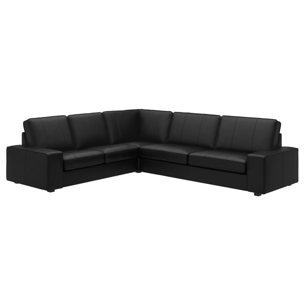 KIVIK Ecksofa 5-sitzig, Grann/Bomstad schwarz