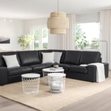 KIVIK Ecksofa 5-sitzig, Grann/Bomstad schwarz