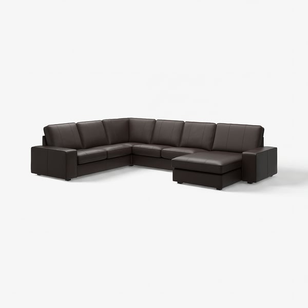 KIVIK Ecksofa 5-sitzig, mit Récamiere/Grann/Bomstad dunkelbraun