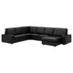 KIVIK Ecksofa 5-sitzig, mit Récamiere/Grann/Bomstad schwarz