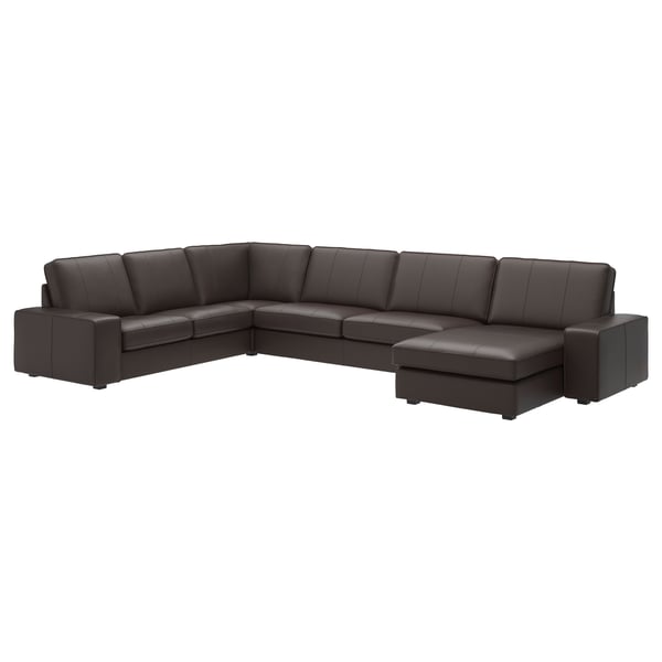 KIVIK Ecksofa 6-sitzig, mit Récamiere/Grann/Bomstad dunkelbraun