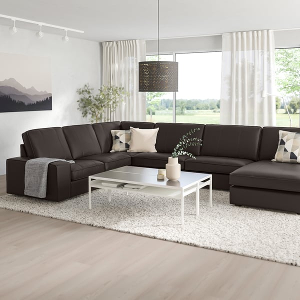 KIVIK Ecksofa 6-sitzig, mit Récamiere/Grann/Bomstad dunkelbraun