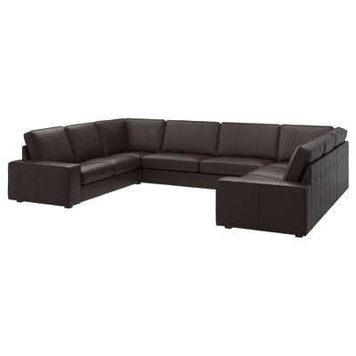 KIVIK Sofa, U-Form/7-sitzig, Grann/Bomstad dunkelbraun