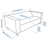 KLIPPAN 2er-Sofa, Bomstad schwarz