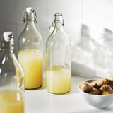 KORKEN Flasche mit Verschluss, Klarglas, 1 l