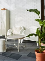 KROKHOLMEN Couchtisch/außen, beige, 73 cm