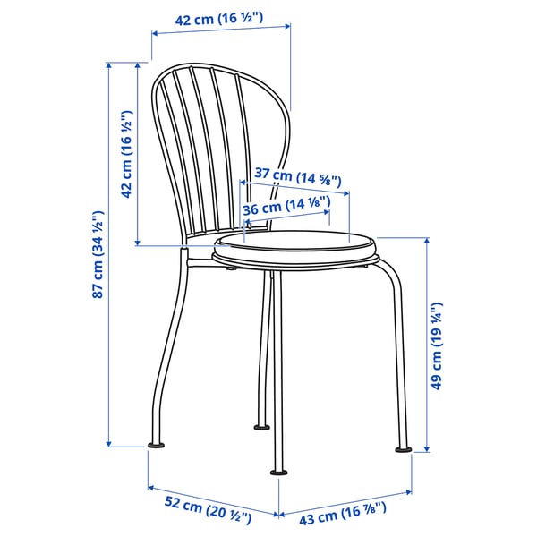 LÄCKÖ Tisch+2 Stühle/außen, grau/Frösön/Duvholmen dunkelgrau
