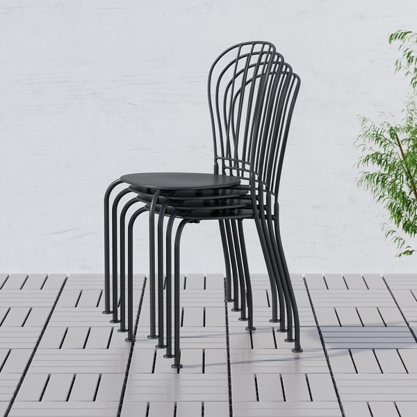 LÄCKÖ Tisch+2 Stühle/außen, grau