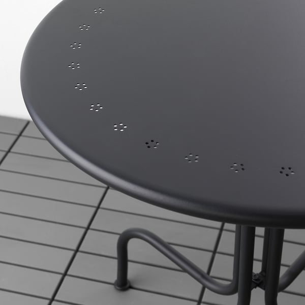 LÄCKÖ Tisch/außen, grau, 70 cm