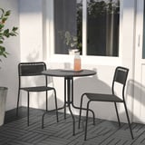 LÄCKÖ / VIHOLMEN Tisch+2 Stühle/außen, grau/dunkelgrau