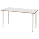LAGKAPTEN / OLOV Schreibtisch, weiß anthrazit/weiß, 140x60 cm