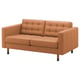 LANDSKRONA 2er-Sofa, Grann/Bomstad goldbraun/Holz/schwarz