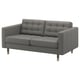 LANDSKRONA 2er-Sofa, Grann/Bomstad graugrün/Holz