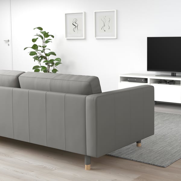 LANDSKRONA 2er-Sofa, Grann/Bomstad graugrün/Holz