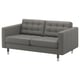 LANDSKRONA 2er-Sofa, Grann/Bomstad graugrün/Metall