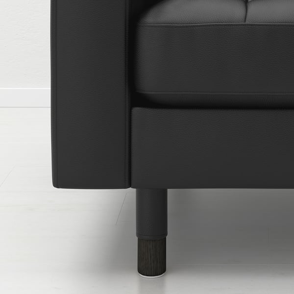 LANDSKRONA 2er-Sofa, Grann/Bomstad schwarz/Holz/schwarz