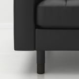 LANDSKRONA 2er-Sofa, Grann/Bomstad schwarz/Holz/schwarz