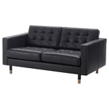 LANDSKRONA 2er-Sofa, Grann/Bomstad schwarz/Holz