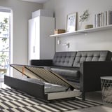 LANDSKRONA 3er-Bettsofa, Grann/Bomstad schwarz/schwarz