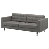 LANDSKRONA 3er-Sofa, Grann/Bomstad graugrün/Metall