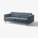 LANDSKRONA 3er-Sofa, Gunnared blau/Holz