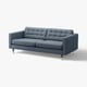 LANDSKRONA 3er-Sofa, Gunnared blau/Metall