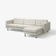 LANDSKRONA 4er-Sofa mit Récamiere, Gunnared beige/schwarz/Holz