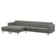 LANDSKRONA 5er-Sofa, mit Récamieren/Grann/Bomstad graugrün/Holz