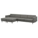 Option: LANDSKRONA 5er-Sofa, mit Récamieren/Grann/Bomstad graugrün/Metall