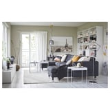 LANDSKRONA 5er-Sofa, mit Récamieren/Gunnared dunkelgrau/Metall